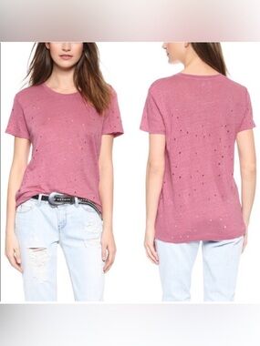 iro clay distressed holes tee shirt casual basic